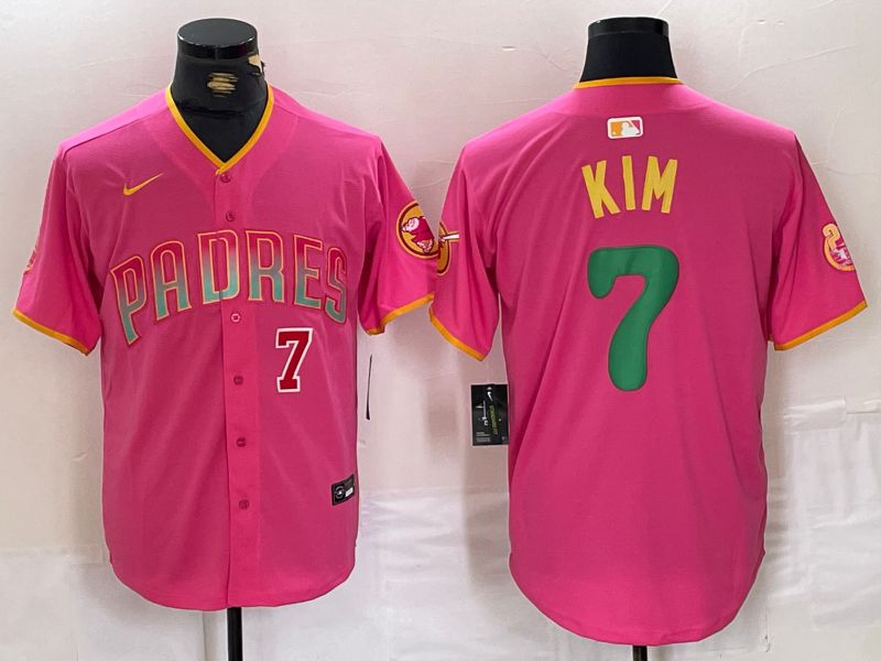 Men San Diego Padres #7 Kim Pink Jointly 2024 Nike MLB Jersey style 13